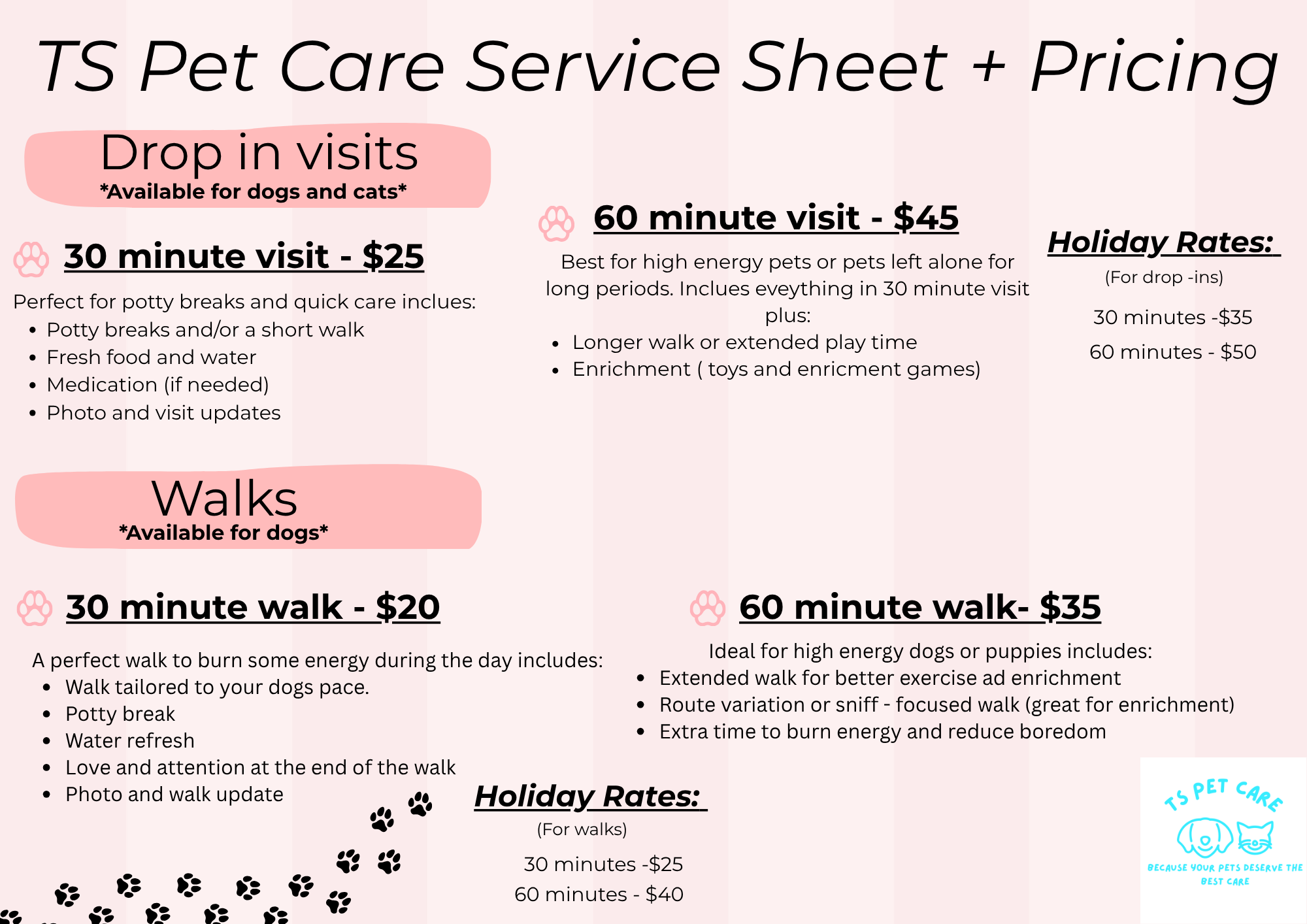 TSPetCare Pricing